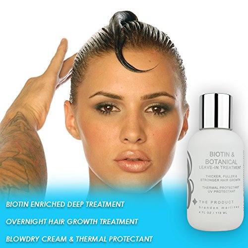 Biotin Vitamin Hair Growth Conditioning Treatment-(High Potency) Biotin Thermal Protectant, Anti Hair Loss Styling Serum For Dry & Damaged Hair-UV Protectant-B THE PRODUCT 4oz.