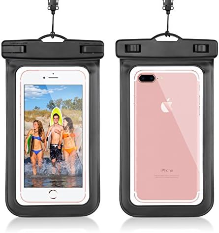 Universal Waterproof Case CellPhone Dry Bag Pouch for iPhone 7 / 7 Plus / 6s / 6s Plus, SE 5S, Galaxy S7, S6 Note 5 4, HTC LG Sony Nokia Motorola up to 6.0" diagonal (Black)