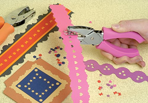 Fiskars 23607097J Heart Hand Punch, 1/4 Inch, Pink