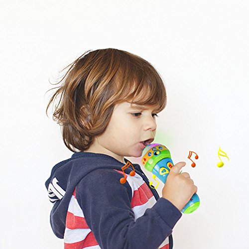 Happkid Baby Microphone My First Microphone with Colorful Light and Sound, Musical Toys for Toddler