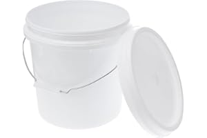 SOLUSTRE 10 Gallon Food Grade Plastic Bucket with Lid Multipurpose Storage Container for Paint and Fishing