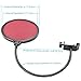 Neewer NW(B-3) 6 inches Studio Microphone Round Shape Wind Pop Filter Mask Shield with Stand Clip, Red Dual Layer Fabric Mesh Microphone Guard Shield, 360° Flexible Gooseneck Holder(Red Filter)