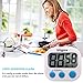 Uigos Digital Kitchen Timer II 2.0, Big Digits, Loud Alarm, Magnetic Backing, Stand, for Cooking Baking Sports Games Office (White) (1 Pack)