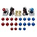 Marwey Arcade Buttons and Joystick Kits DIY Controller USB Encoder to PC Games 2 5Pin 8 Ways Joystick + 20x Push Buttons (2.8mm Terminal) for Windows MAME Raspberry Pi 1 2 3 KOF Parts Red/Bluethumb 1