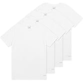 TAHARI Men's 4-Pack Cotton Stretch Crew Neck T-Shirt – Soft, Breathable & Flexible Fit Undershirt