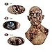 Demi Sharky Scary Gritting Teeth Old Man Zombie Mask, Creepy Wack Monster Costume Cosplay Mask for Halloween Props