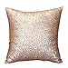 Neartime Decor Pillow Case, Solid Color Glitter Sequins Cafe Home Cushion Covers (Gold)