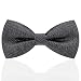 VEGOLS Men's Pre Tied Bow Ties, Classic Adjustable Bowties, Plain Satin Formal Tuxedo Bowtie Available for Wedding Parties Birthday and Banquets, Multiple Colors to Choose From (Black)