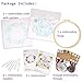 2 Pack Embroidery Kit, Full Range of Embroidery Starter Kit with Pattern DIY Embroidery Kit for Beginner Including Embroidery Cloth, Embroidery Hoop, Threads, Tools Kit (Floral Hoop & Flowers)
