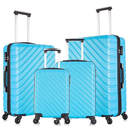 4 Piece Luggage Set Carry on Luggage with Spinner Wheels Travel Luggage