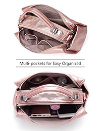 VASCHY Bolso cruzado de piel vegana con asa superior para mujer