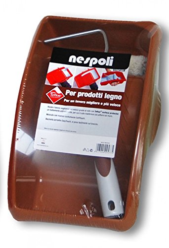 Nespoli 11 cm Teflon Mini Roller Kit with Tray and Varnishes for Wood