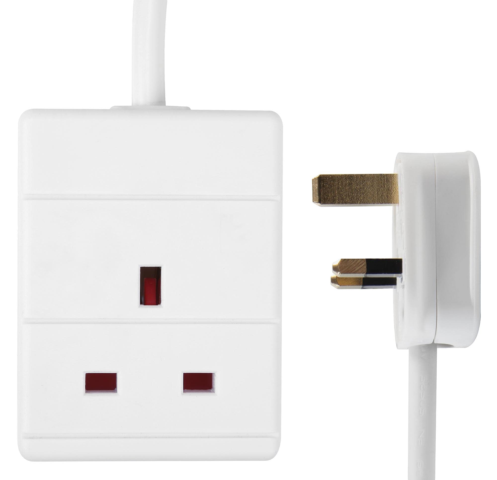 PRO ELEC PELB1984 – 1‑Gang Mains Extension Lead, 7.5 m, White