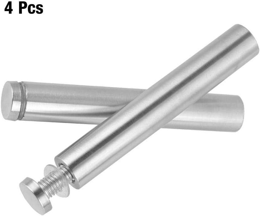 4PCS Stainless Steel Glass Standoff Bolts Hollow Mounting Hardware 19x150mm Glass Panel Mounting Standoffs Rubber Buffers - Image 4