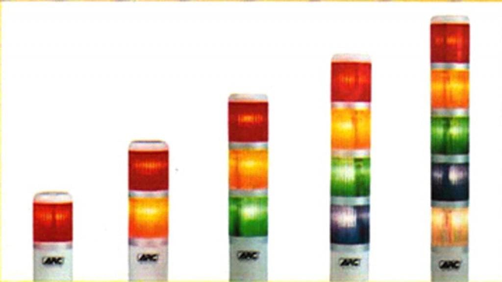GSS-110V-3GRY-B Signal Tower Light 3 Stack 110V Flash+Beeper