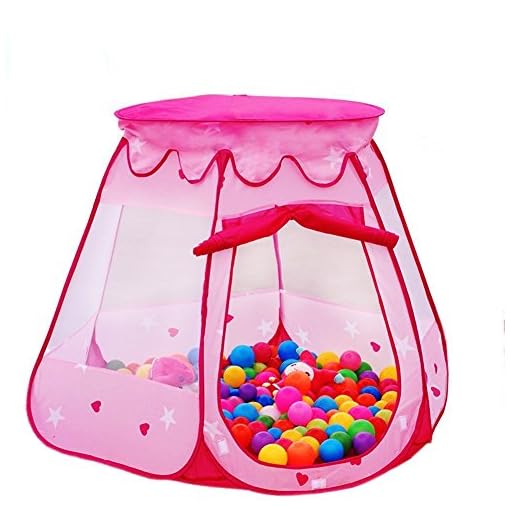 Playz Ball Pit Princess Castle Play Tents for Girls w/ Glow in The Dark Stars & 50 Balls - Pop Up Children Play Tent for Indoor & Outdoor Use Beautiful Playland Playhouse Tent w/ Zipper Storage Case - Image 6