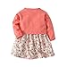 Baby Girl Long Sleeve Floral Romper Dress Skirt Casual Toddler Baby Girl Clothes Set Outfit (Plum Blossom, 18-24 Months)