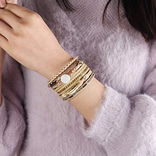 1 AZORA+Bracelet+Metallic+Bracelets+AL0020+BEIGE