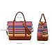 Women Ladies Canvas Weekender Bag Overnight Carry-on Tote Duffel in Trolley Handle