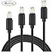 [4 Pack]Lightning Cable, (3FT 6FT 6FT 10FT) Nylon Braided Charger Cable Cord Lightning to USB Cable Support iPhone 8/X 7/7 Plus/6/6s/6 Plus/6s Plus, iPad Pro/Air/mini,iPod（Black)