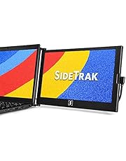 SideTrak Slide Portable Monitor for Laptop 12.5" FHD 1080P IPS Attachable Laptop Screen | Efficient USB Power | Compatible with Mac & Chrome 13" -17" Laptops (Patent Pending) | Black