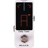 MOOER Tuner Pedal, Baby Tuner Guitar Pedal Mute Function Micro Tuner Tuning Pedal for Electric Instruments Electro-Acoustic Instruments