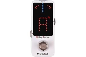 MOOER Tuner Pedal, Baby Tuner Guitar Pedal Mute Function Micro Tuner Tuning Pedal for Electric Instruments Electro-Acoustic Instruments