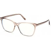 Tom Ford FT 5762-B BLUE BLOCK Shiny Light Beige/Blue Filter 55/15/140 women Eyewear Frame