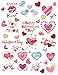 Ocosy 172Pcs Valentine's Day Window Clings Valentines Day Decorations Heart Window Clings Décor (Valentine's Day)