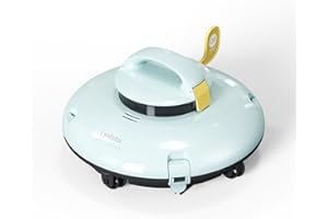 LYDSTO Cordless Robotic Pool Cleaner - Automatic Pool Vacuum for above Ground Pool -Water Sensor Tech- Dual-Drive Motors,Rechargeable Battery,Ideal for All Flat Bottom Pools Up to 35 Feet,Green