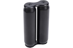 Generic Handheld Roller Toy Durable Aluminum Alloy Stress Relief Roller for Office Travel Classroom, Matte Black Finish, Port