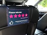 (Set of 3) Uber Lyft Headrest 5 Star Ratings Decal Sign Rideshare Car Display Cards