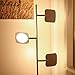 Brightech Tree Floor Lamp for Living Rooms & Offices, Dimmable Standing Lamp for Bedroom Reading, LED Spotlight Floor Lamp, Tall Lamp with Adjustable Panels for Minimal Space Use - White