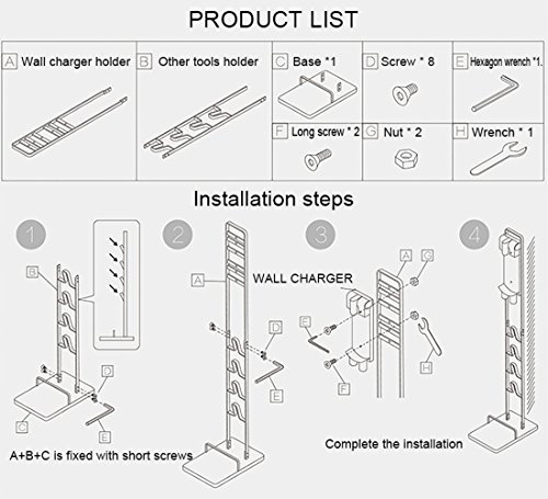 Stable Stand for Dyson Vacuum V8 V10 and Fluffy Soft Roller Direct,Drive Cleaner Head,Mini Motorized Tool,Dusting Brush Docking,Station Combination Tool, Black