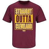 Cleveland Cavaliers Fans. Straight Outta Cleveland. Maroon T Shirt (Sm-5X)