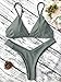 RIVERSONG Womens Sexy Thong Soft Padded Bikini Set Two Piece Swimsuits (Tag M(US 2-4), Army Green)