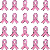 100pcs Official Breast Cancer Awareness Lapel Pins Pink Ribbon Lapel Pins Buttons for Charity Activities Supplies