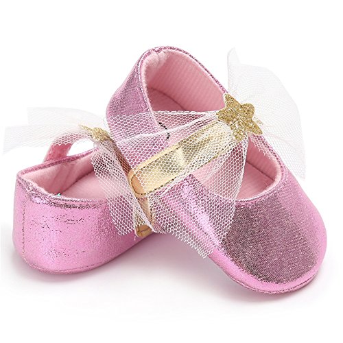 Fire Frog Baby Girls Mary Jane Shoes Stars Bow Wedding Princess Dress Costume Infant Toddlers Prewalker