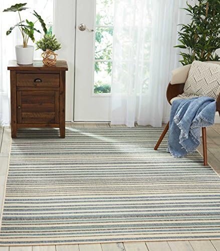 Barclay Butera BBL21 LIDO Area Rug 5'3" x 7'5" Blue/Cream