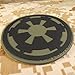 Star Wars Galactic Empire Olive Drab OD Imperial Logo PVC Rubber 3D Fastener Patch