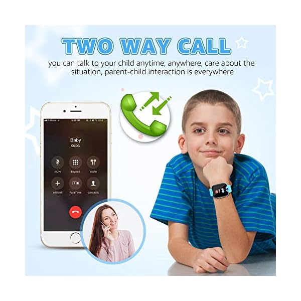 Kids Games Smartwatch MP3 Player Music Watch, Kids Watch with Touch Screen 2 Way Call, 16 Games, SOS, Alarm Clock…