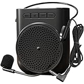 Portable Rechargeable Mini Voice Amplifier with Wired Microphone Headset and Waistband, Supports Bluetooth and Recording Functions Support Music Play for Teachers, Coaches, Training, Tour Guide