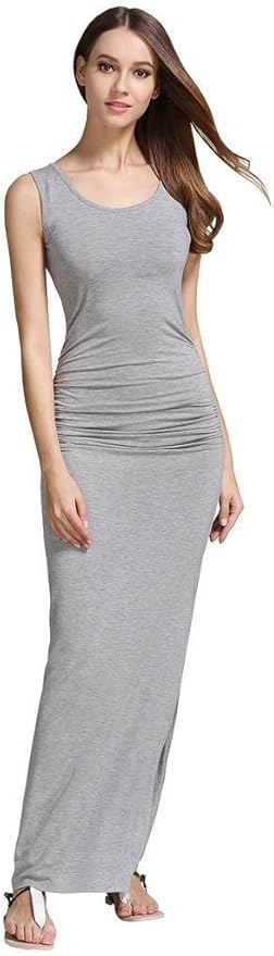 long grey dress casual