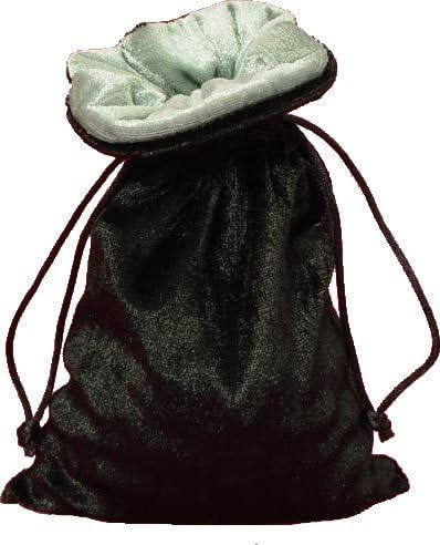 Rune/Tarot Bag: Black and Silver Velvet Bag