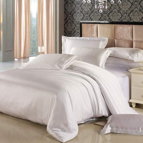 LilySilk 4PC Silk Fitted Sheet Set, 19 Momme Silk