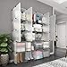 KOUSI Portable Storage Cubes-14 x14 Cube (20 Cubes)-More Stable (add Metal Panel) Cube Shelves with Doors, Modular Bookshelf Units，Clothes Storage Shelves，Room Organizer for Cubby Cube