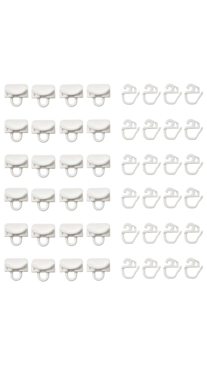 Ikea Vidga Glide Curtain Hanging System White 24 pack 702.607.68