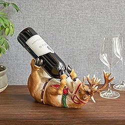 True Reindeer Polyresin Wine Bottle Holder Set of