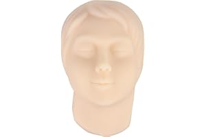 Medarchitect Injection Training Mannequin Face Model Head Model for Micro-Plastic Teaching, Practice Training to Medical Student, Doctor, Esthetician