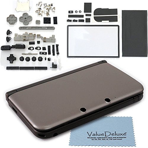 ValueDeluxe Fully Complete Silver Nintendo 3DS XL Housing Case Replacement for Repair Fix ValueDeluxe Micro Fiber Cleaning Cloth Bundle ValueDeluxe Fully Complete Silver Nintendo 3DS XL Housing Case Replacement for Repair Fix ValueDeluxe Micro Fiber Cleaning Cloth Bundle
